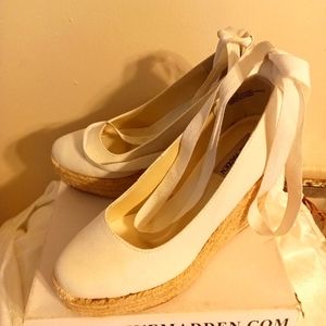 Steve Madden white P- Marty espadrilles wedge size 8 M